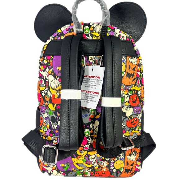 Disney Loungefly Mini Backpack Halloween Trick Or Treat Mickey Minnie - Picture 6 of 9